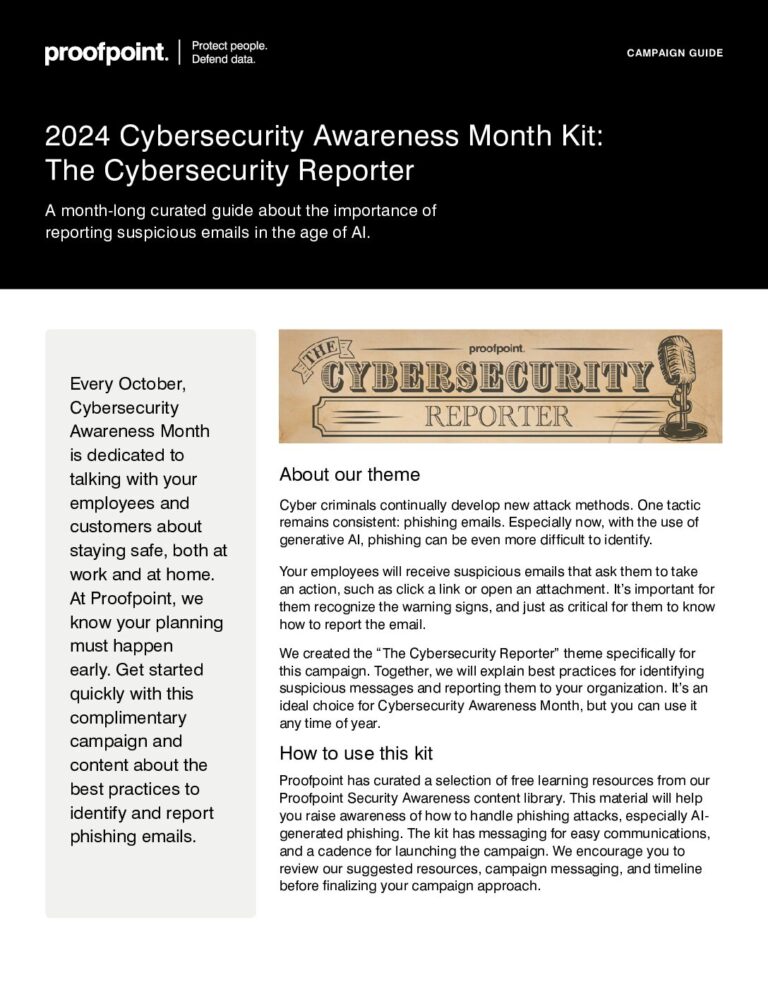 2024 Proofpoint Cybersecurity Awareness Kit